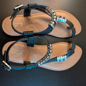 Bar III Black and Silver Sandals